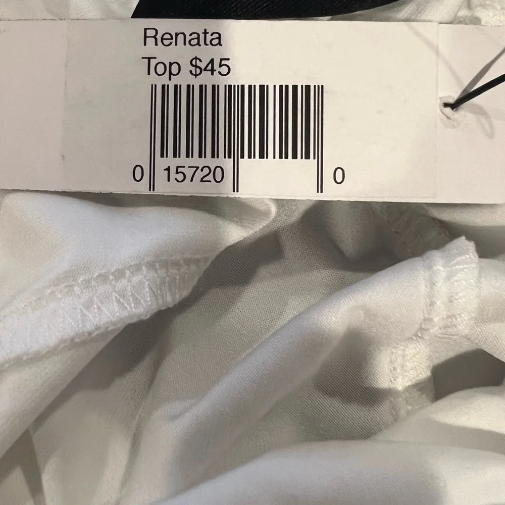 Women Long Sleeve White Top - Picture 2 of 2